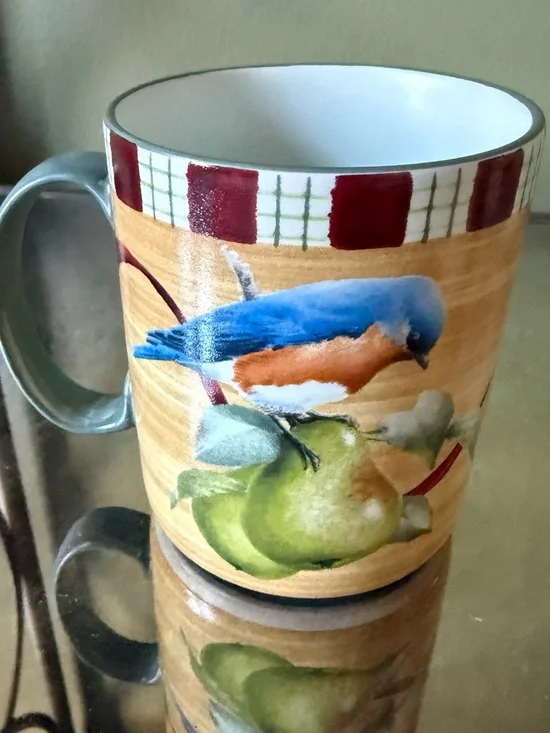 Set of 4 Decorative Ceramic Mugs from the Lenox Winter Greetings Collection - Picture 7 of 10